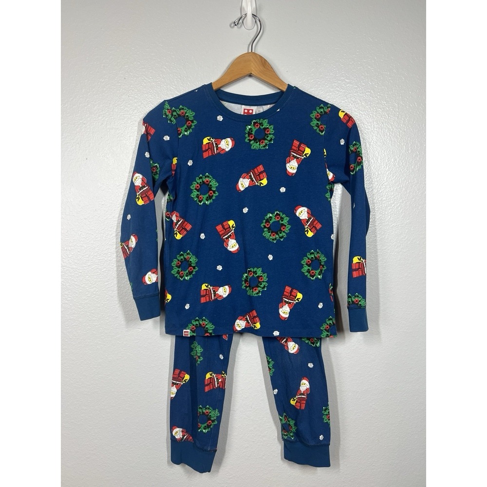 Lego pajamas kids youth L top bottom set‎ Christmas pajamas Santa Boy Girl